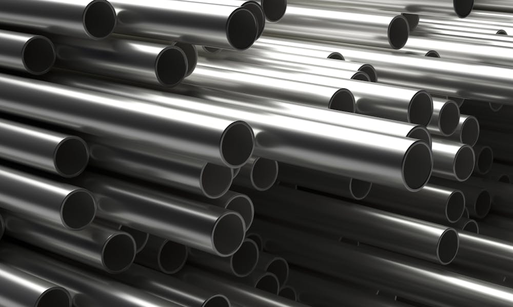 Steel tubing with round profile. Image credit rawf8 / Envato Elements