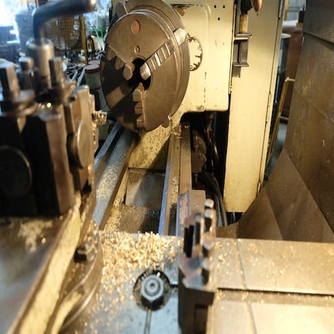Metal lathe rotating parts - Image Credit: Shutterstock/Red_Shadow