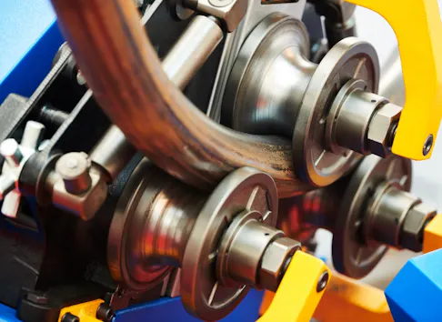 Tube bending equipment. Image Credit: Shutterstock.com/Dmitry Kalinovsky