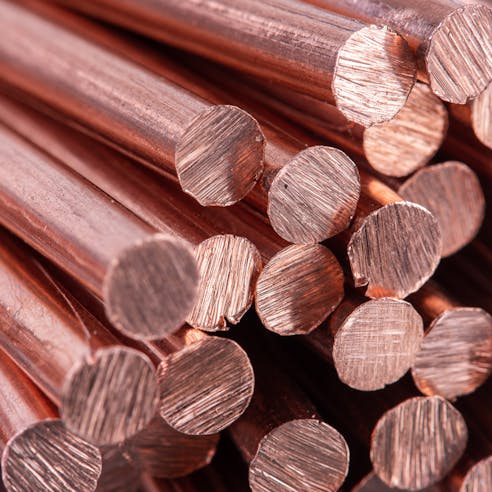 Copper rods. Image Credit: Shutterstock.com/Flegere