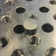 CNC machined threaded holes