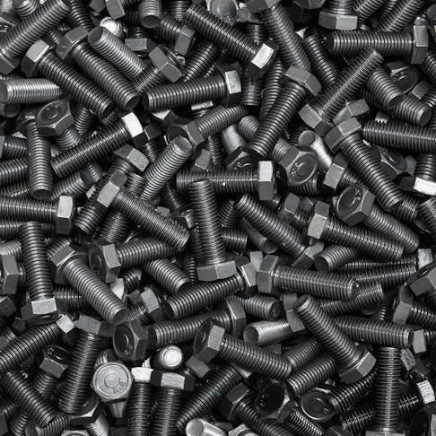 Black oxide coated bolts. Image Credit: Shutterstock.com/Matee Nuserm
