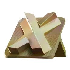 Image of an aluminum stand with a gold chromate conversion finish.