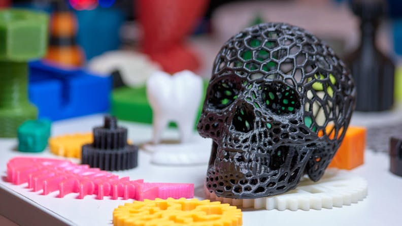 A 3D printed lattice skull, just in time for Halloween!