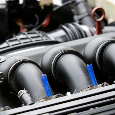 Injection molded intake manifold. Image Credit: iStockphoto.com/epixx