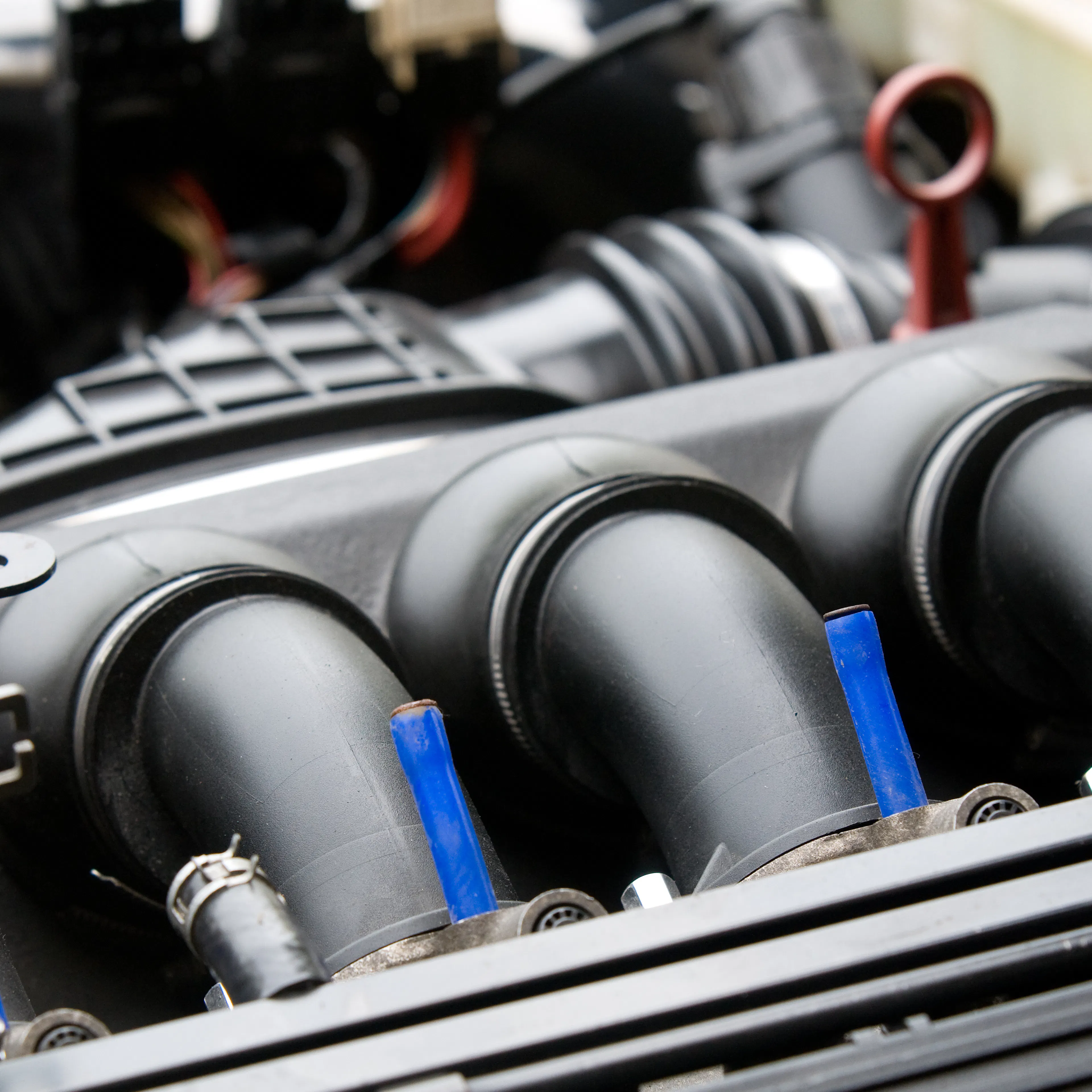 Injection molded intake manifold. Image Credit: iStockphoto.com/epixx