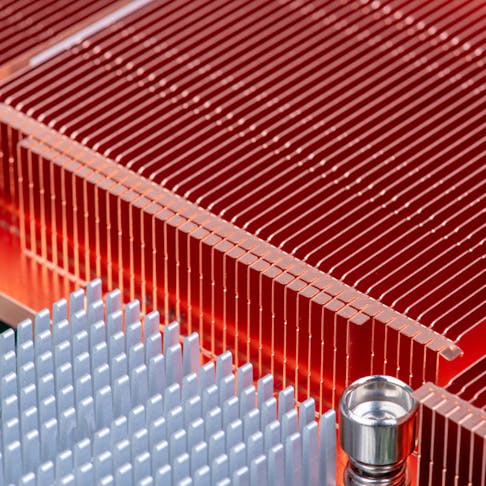 Copper and aluminum heat sinks. Image Credit: Shutterstock.com/Flegere