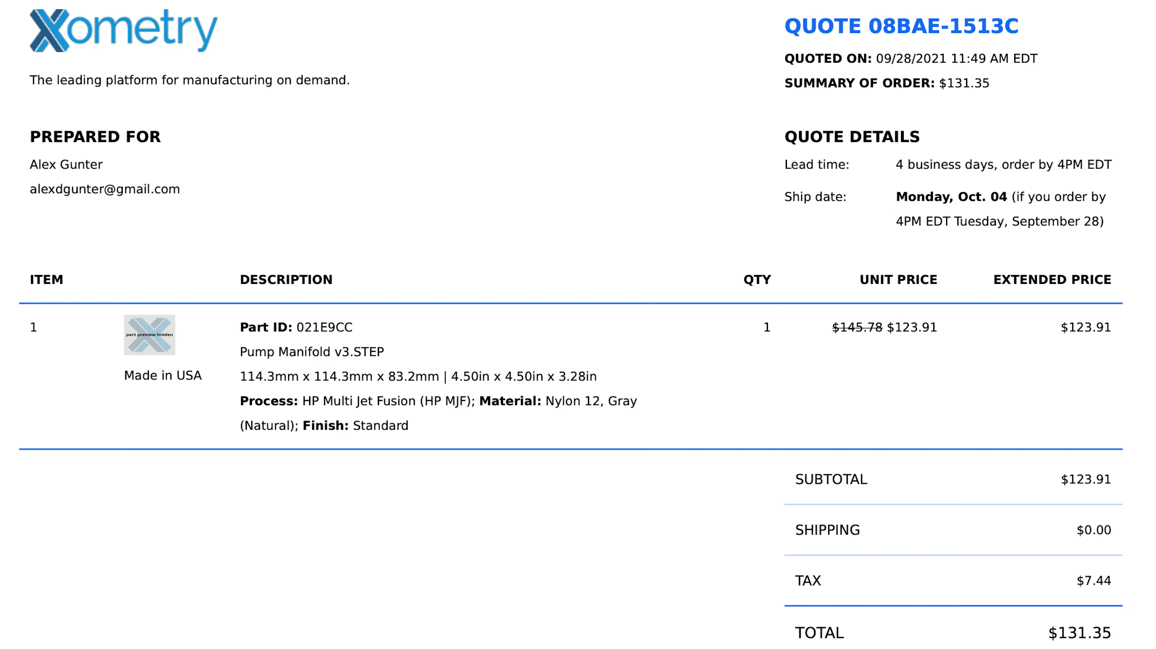 PDF Quote