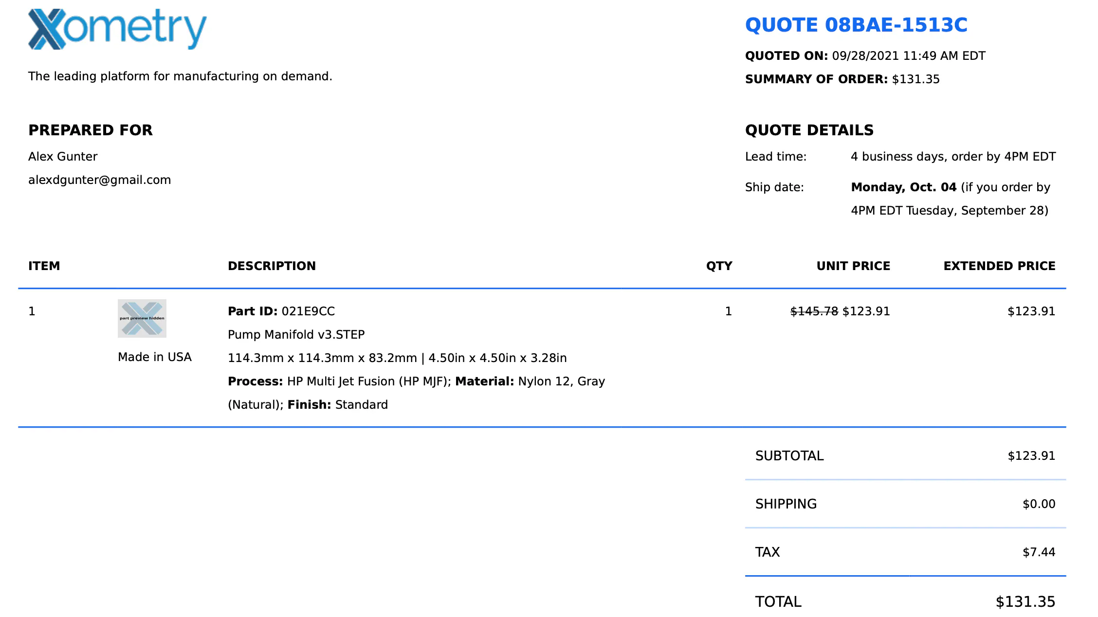 PDF Quote