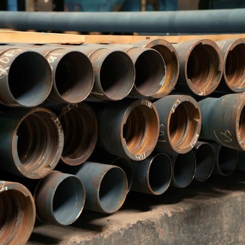 Cast iron pipes. Image Credit: Shutterstock.com/DedMityay