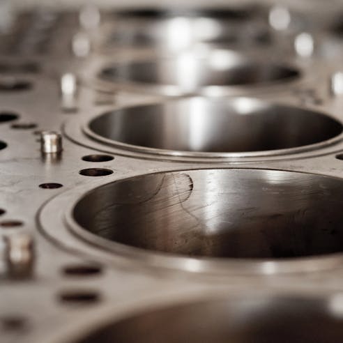 Engine block cylinders. Image Credit: Shutterstock.com/AlexKZ