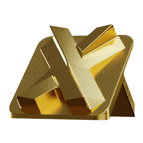 Image of a metal part with a gold plated finish.