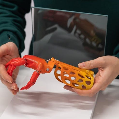 3D printed prosthetic hand for child. Image Credit: Shutterstock.com/Reshetnikov_art