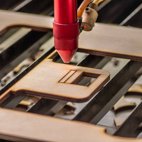 Laser engraving machine. Image Credit: Shutterstock.com/Fotangel