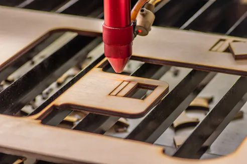 Laser engraving machine. Image Credit: Shutterstock.com/Fotangel