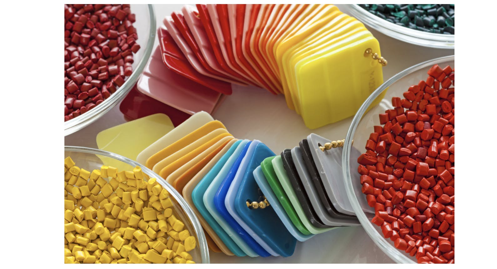 colorful plastic granules