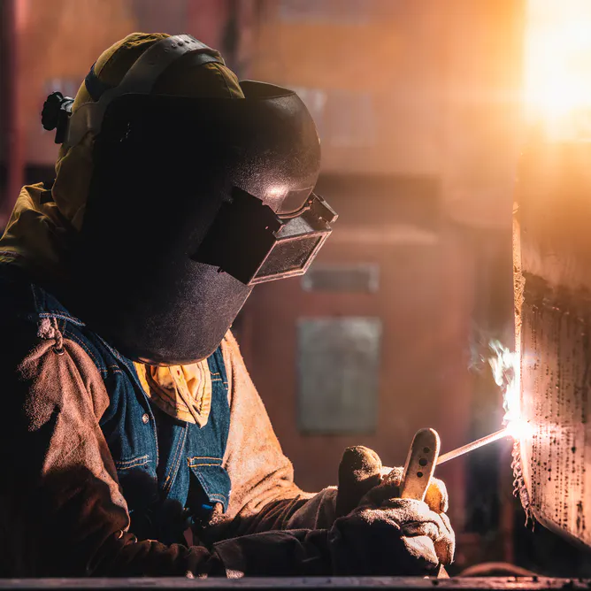 Shielded metal arc welding. Image Credit: Shutterstock.com/N_Sakarin