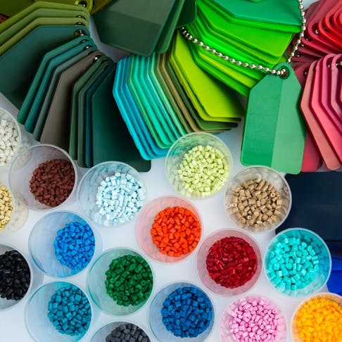 Different plastic material granules. Image Credit: XXLPhoto/Shutterstock.com