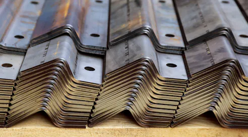 A stack of sheet metal. Image Credit: Shutterstock.com/ZhakYaroslav