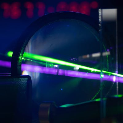Collimated beams in a laboratory. Image Credit: Shutterstock.com/luchschenF
