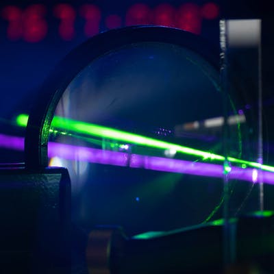 Collimated beams in a laboratory.  Image Credit: Shutterstock.com/luchschenF