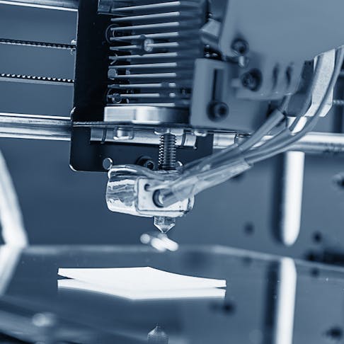 Close up of a 3D printer. Image Credit: Shutterstock.com/Alex_Traksel
