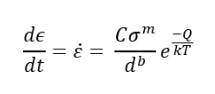 equation for creep deformation