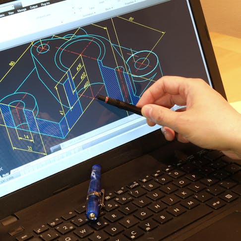 CAD blueprint. Image Credit: Shutterstock.com/FERNANDO BLANCO CALZADA