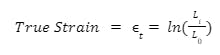 true strain formula