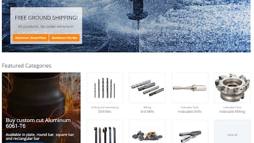 Xometry Supplies landing page