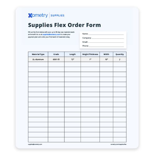 Supplies Flex Order Form