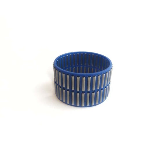 Needle bearing in a plastic separator. Image Credit: ALESHKIN VIACHESLAV/Shutterstock.com