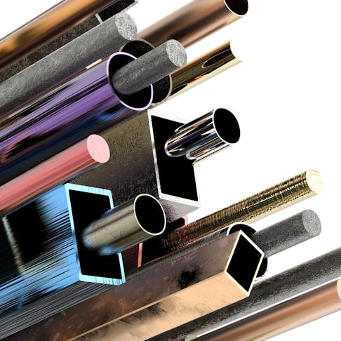 Range of CNC parts and tubes. Image Credit: Shutterstock.com/Phonlamai Photo