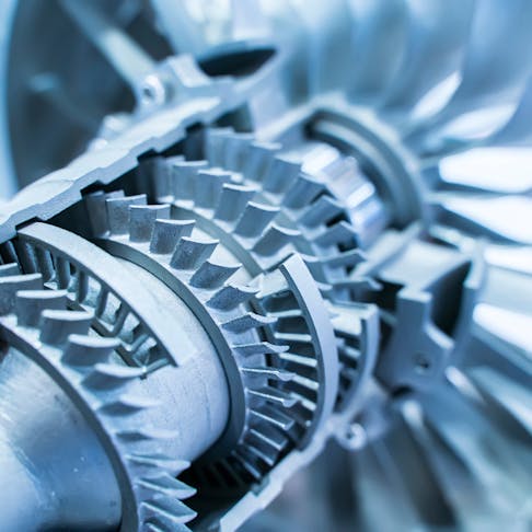 3D printed jet engine. Image Credit: Shutterstock.com/asharkyu