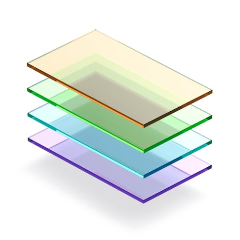 Multi-colored acrylic. Image Credit: Shutterstock.com/AlexandrBognat