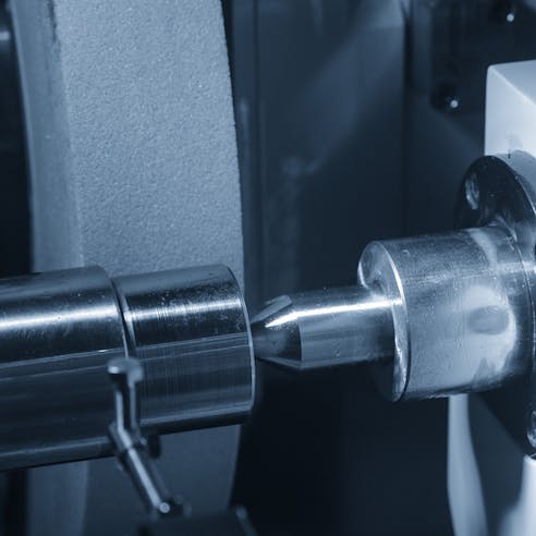 Cylindrical grinding machine. Image Credit: Shutterstock.com/Pixel B