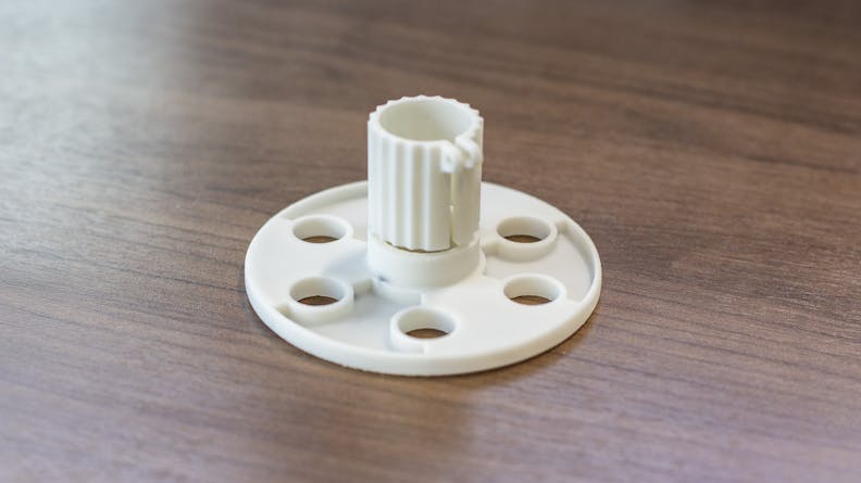 A crisp ceramic-filled SLA part, made from Somos® PerFORM
