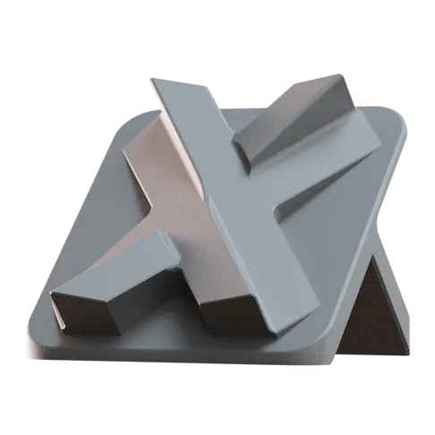 Image of an aluminum stand with a bead blasted finish.