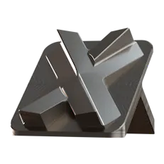 Image of a metal part with an electroless nickel plated finish.
