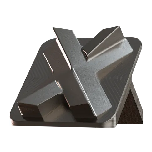 Image of a metal part with an electroless nickel plated finish.