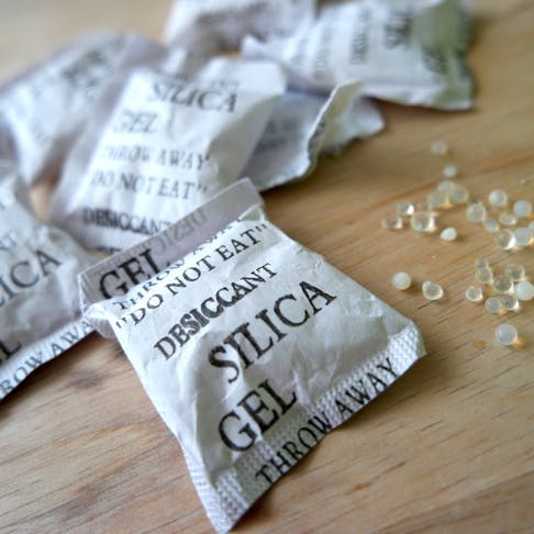 Silica gel sachets. Image Credit: Shutterstock.com/MultifacetedGirl