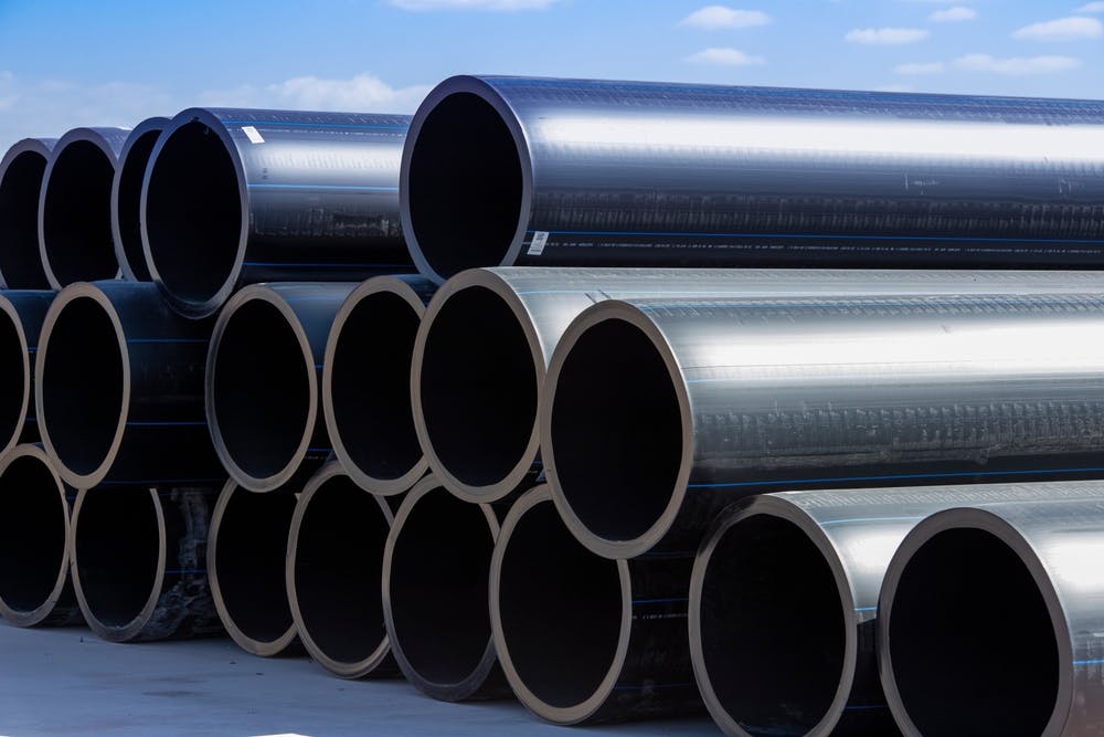 HDPE pipes. Image Credit: Shutterstock.com/aksaraycity