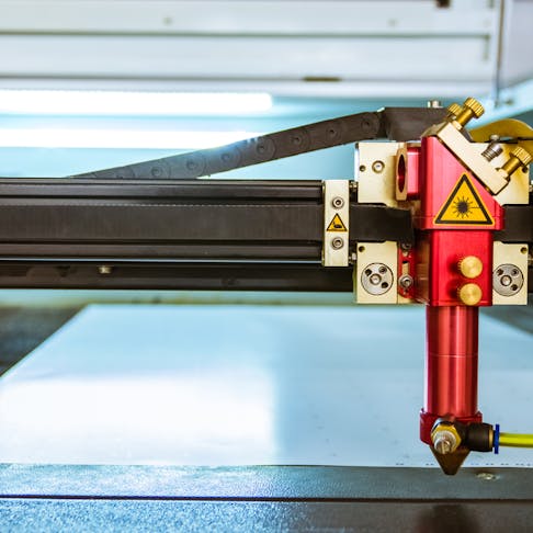 Laser cutting machine. Image Credit: Shutterstock.com/Hunter Bliss Images