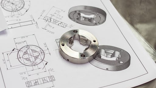 CNC machined parts with its original drawing