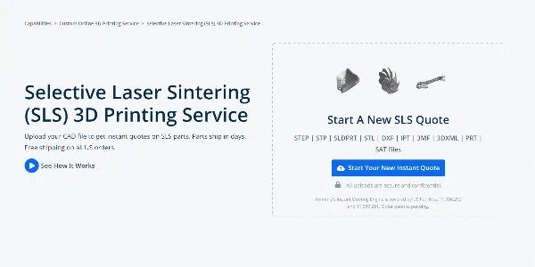 Demo of Xometrys SLS printing instant quoting