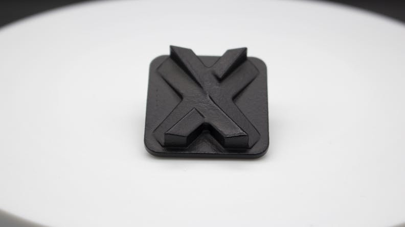 A 3D printed Xometry symbol