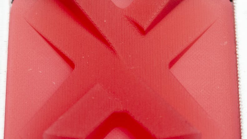 SLA red surface finish