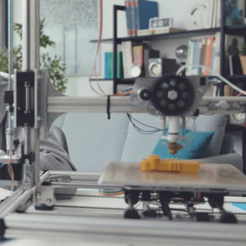 Gantry system for 3D printing. Image Credit: Shutterstock.com/Stokkete