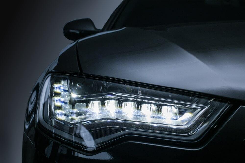auto headlight close up