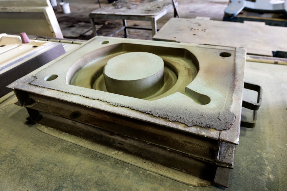 Sand mold casting. Image credit: Shutterstock.com/Funtay